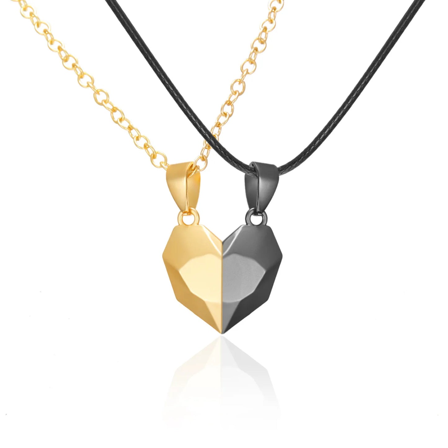 Magnetic Heartbeat Couple Necklace