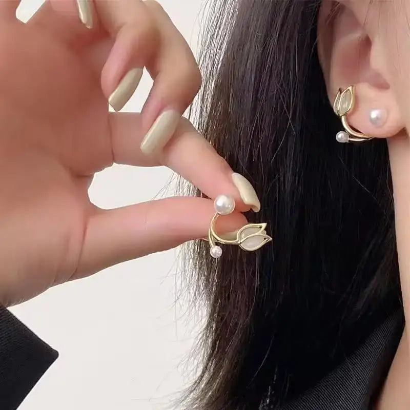 Korean Crystal Heart Earrings
