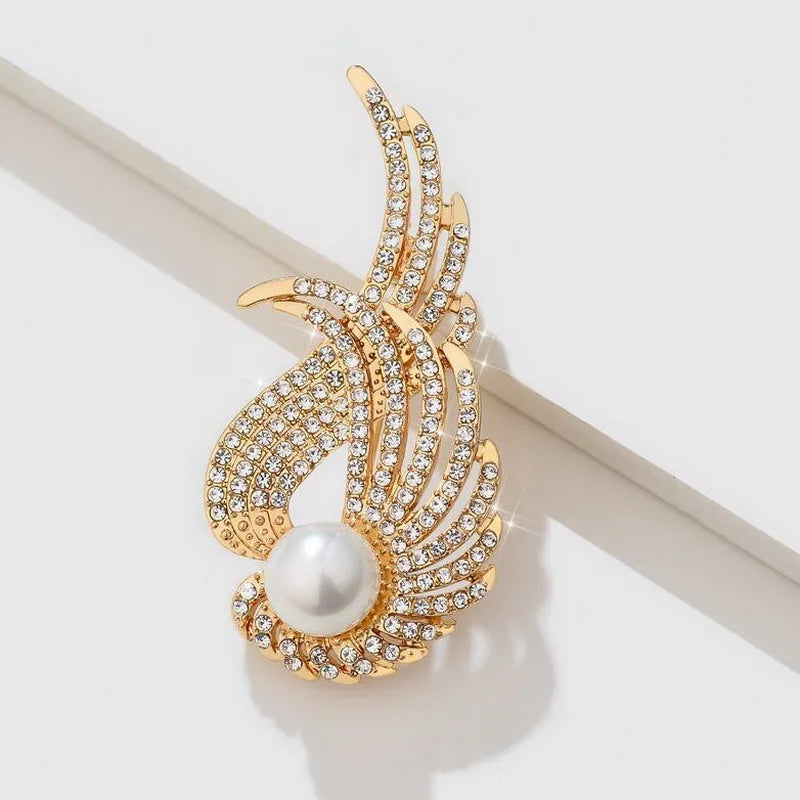 Elegant Angel Heart Brooch