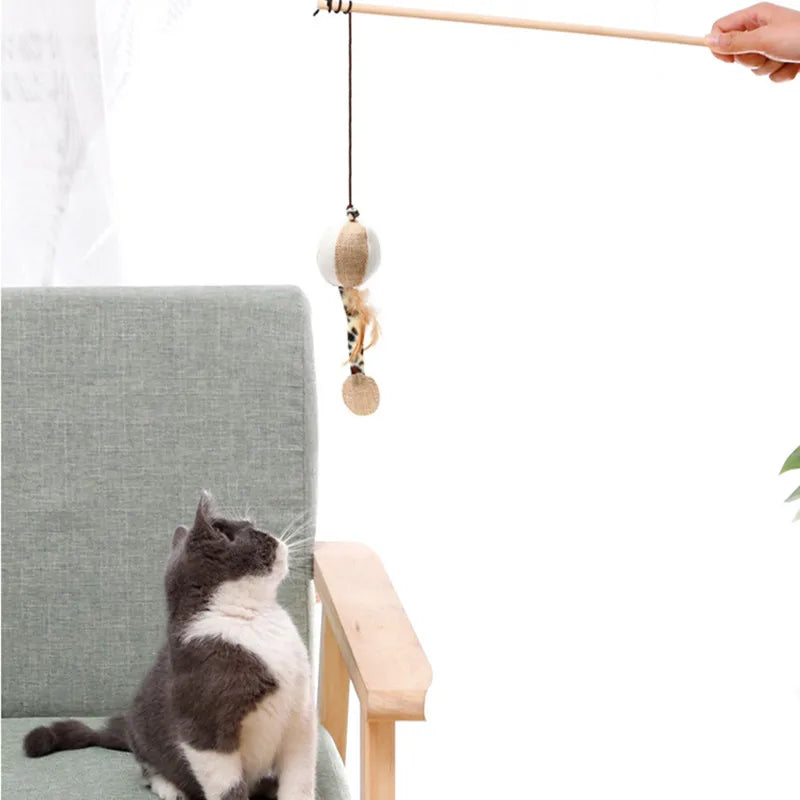 Interactive Feather Cat Wand
