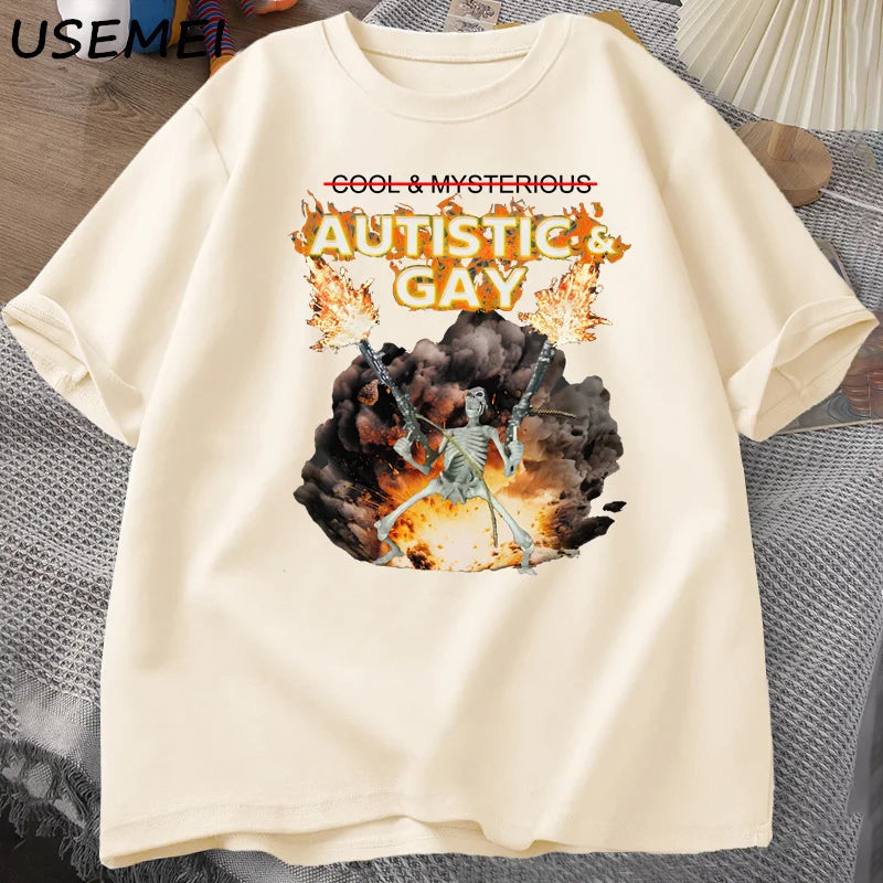 Autistic & Gay Skeleton Tee