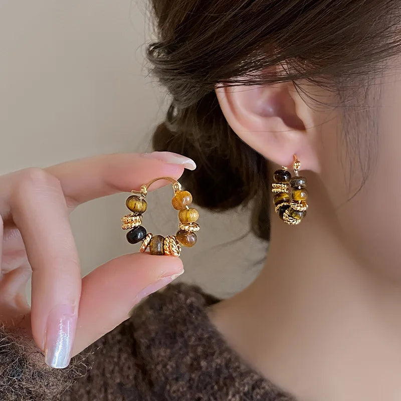 Vintage Drip U Hoop Earrings