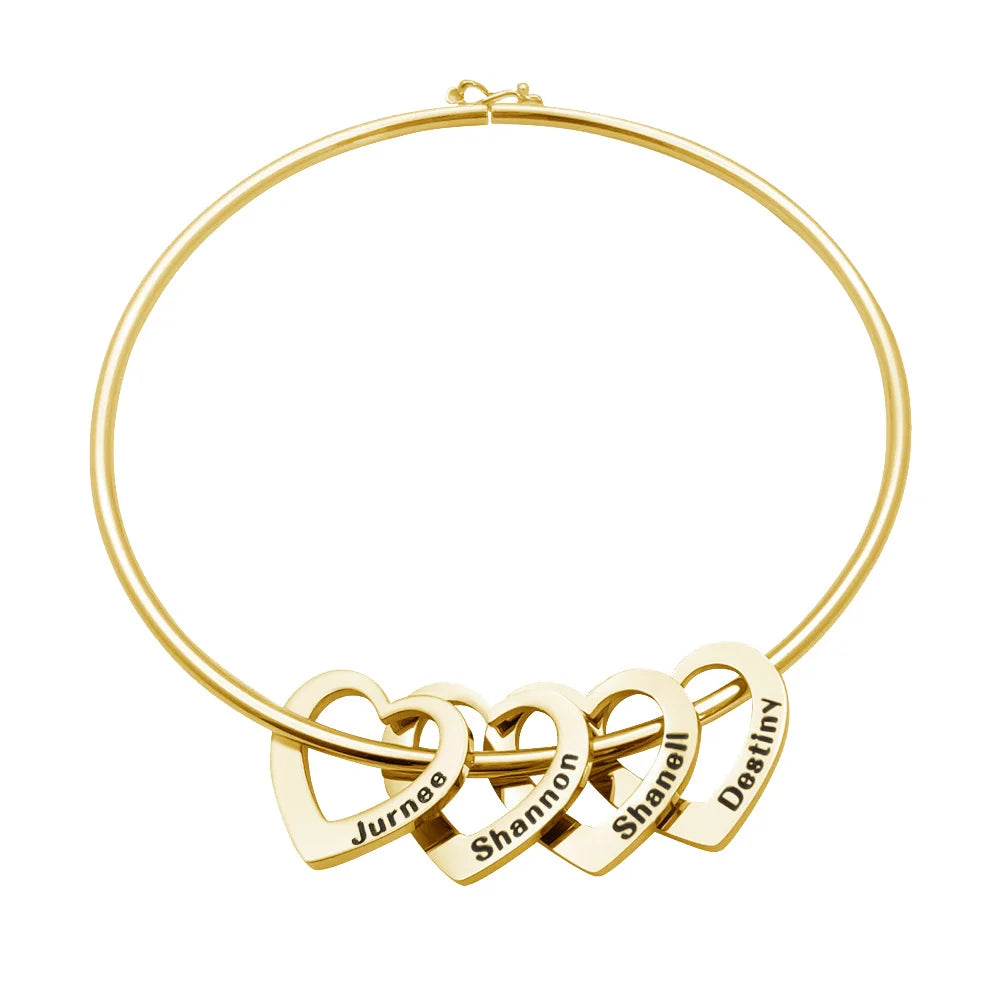 Custom Heart Name Bracelet