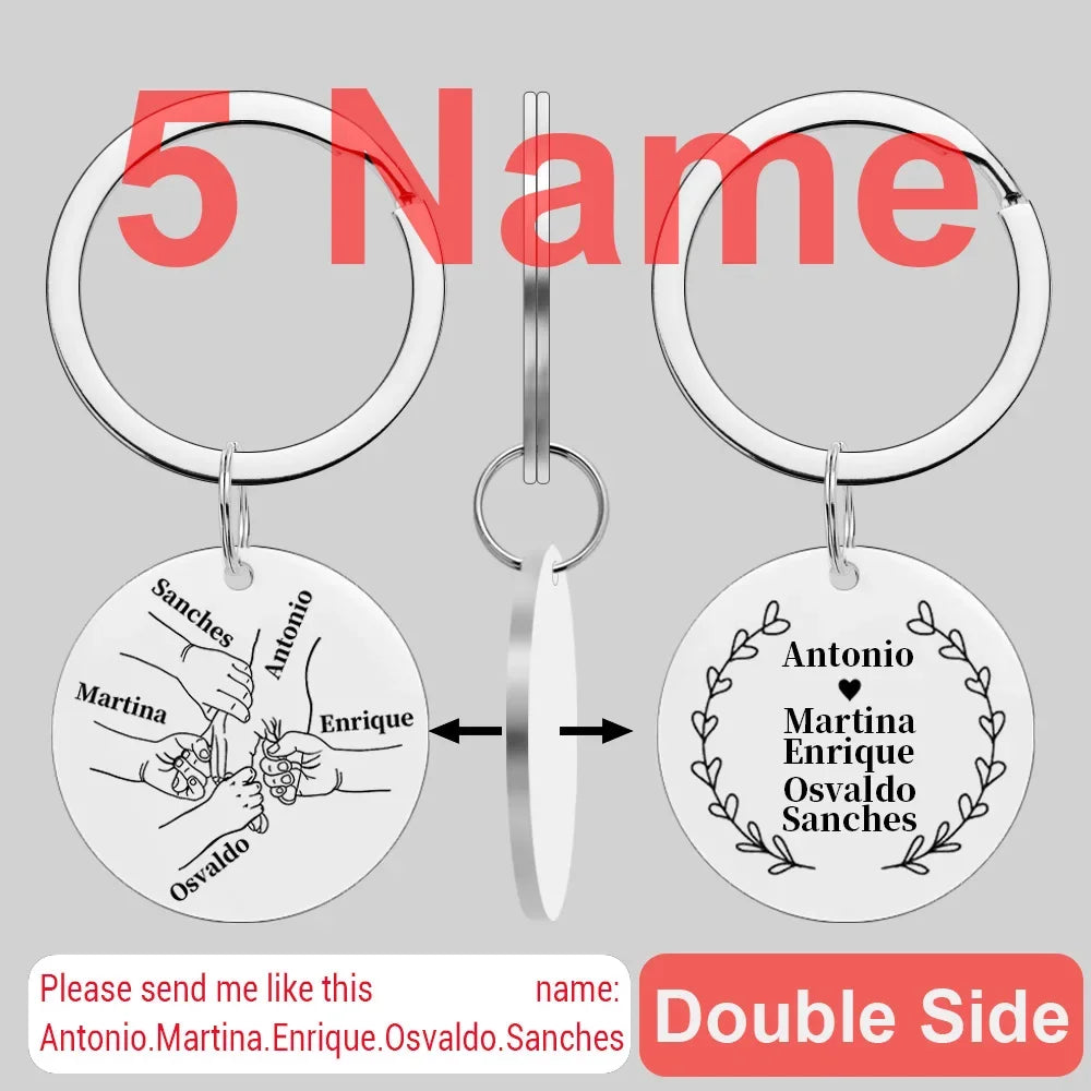 Custom Name Family Keychain