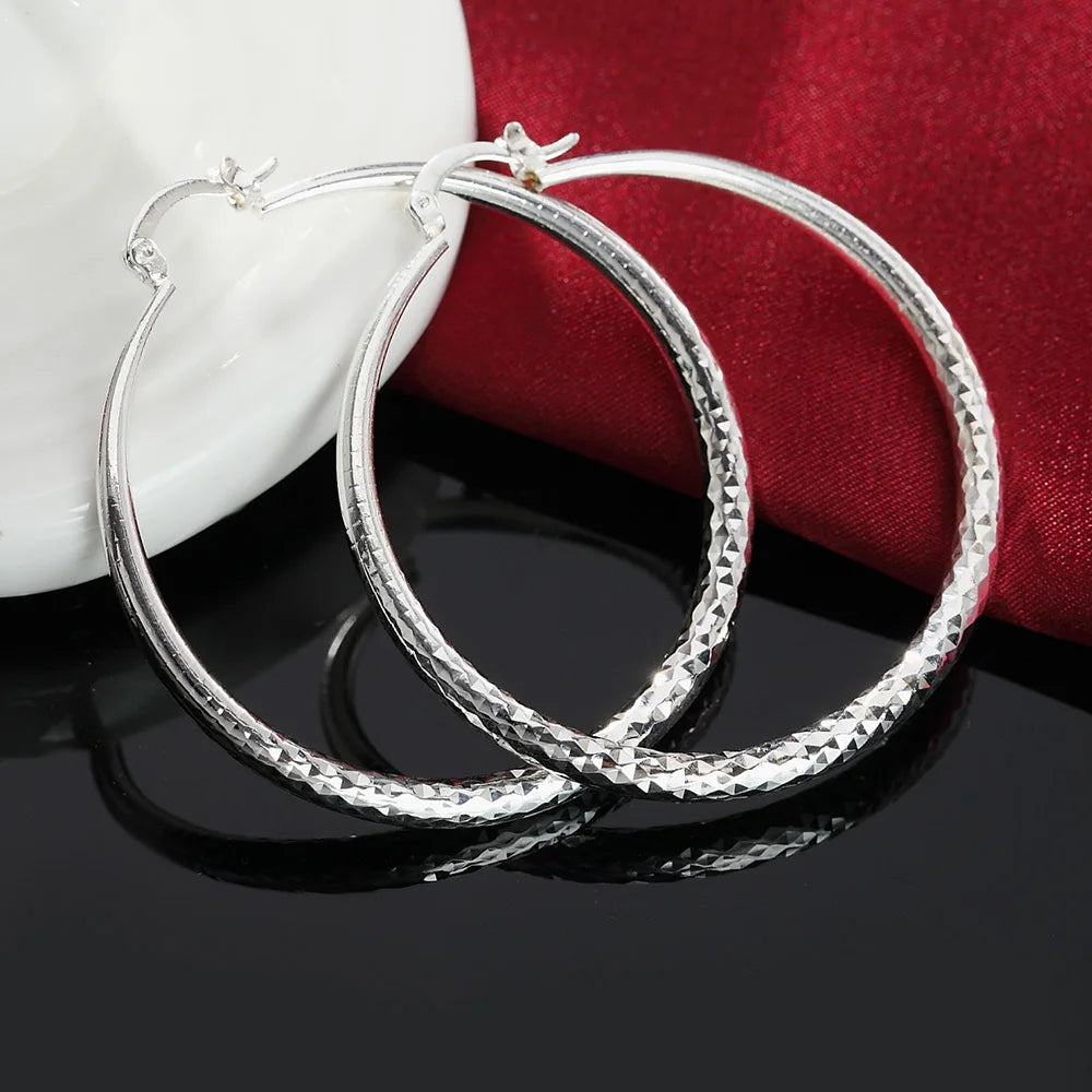 Elegant Sterling Silver Hoop Earrings