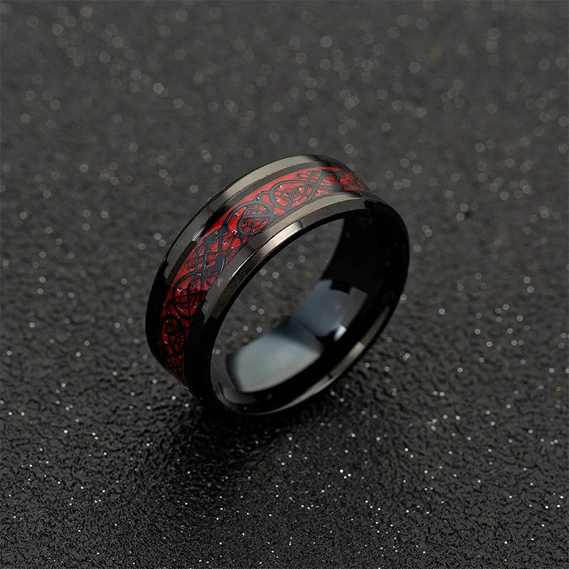 Celtic Dragon Tungsten Ring