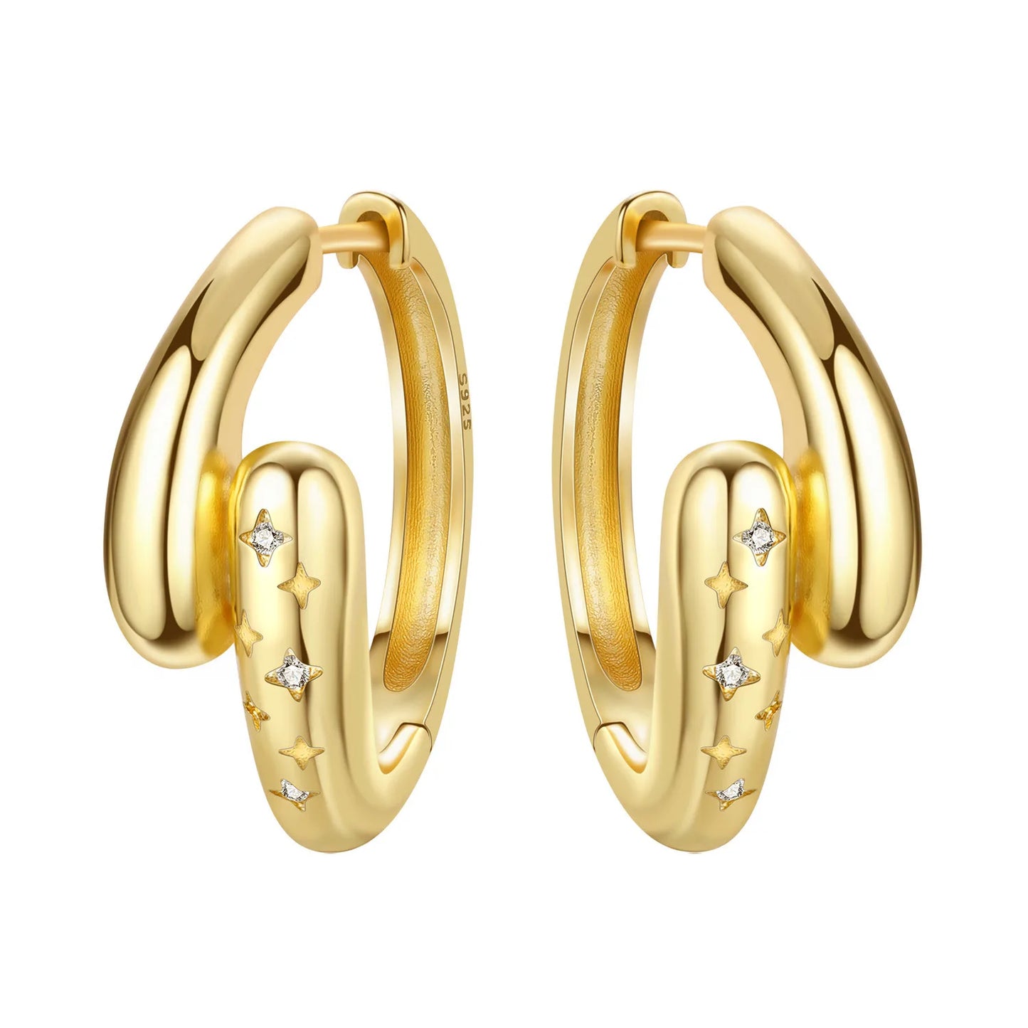 Elegant Sterling Silver Hoops