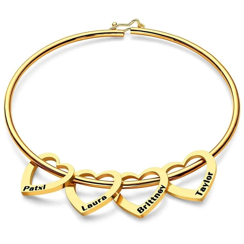Personalized Heart Name Bracelet