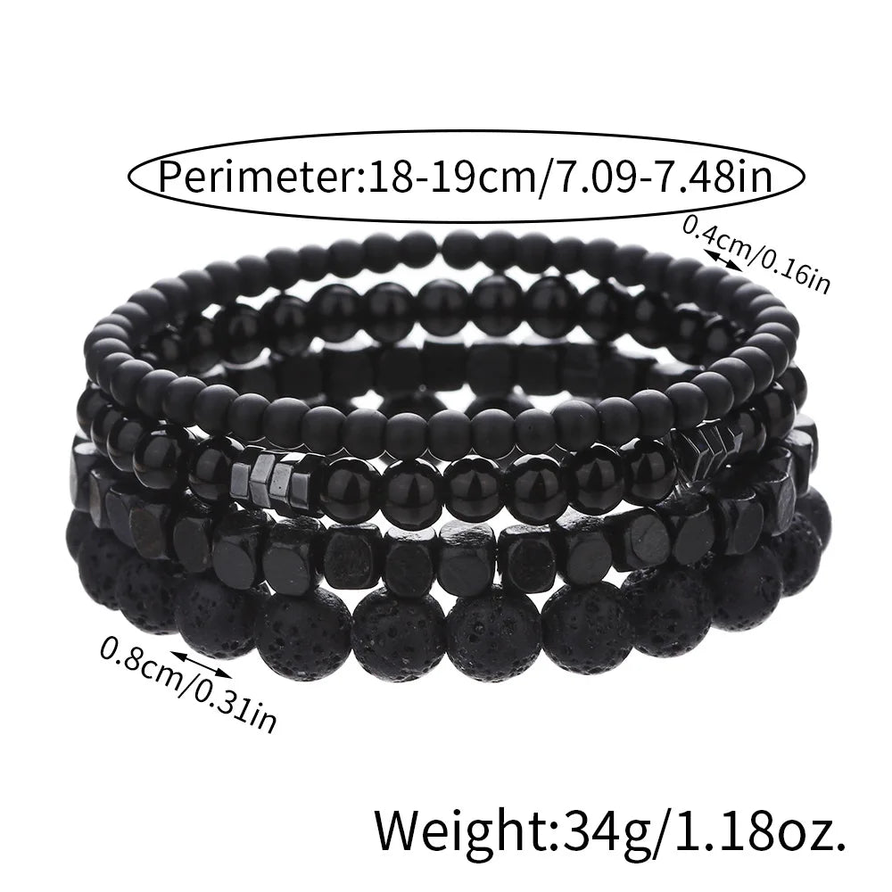 Volcanic Stone Men’s Bracelet Set
