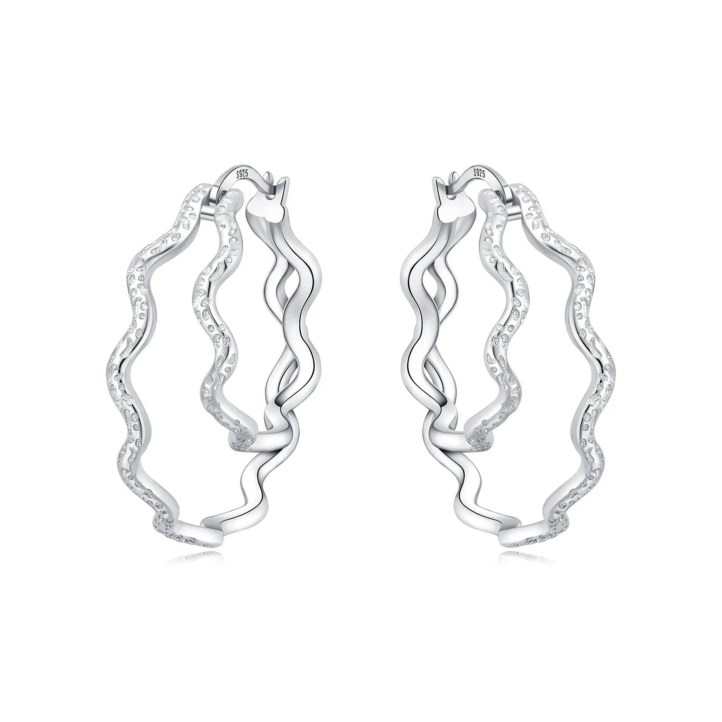 925 Sterling Silver Multi-Layer Hoop Earrings – Fine Jewelry for Women