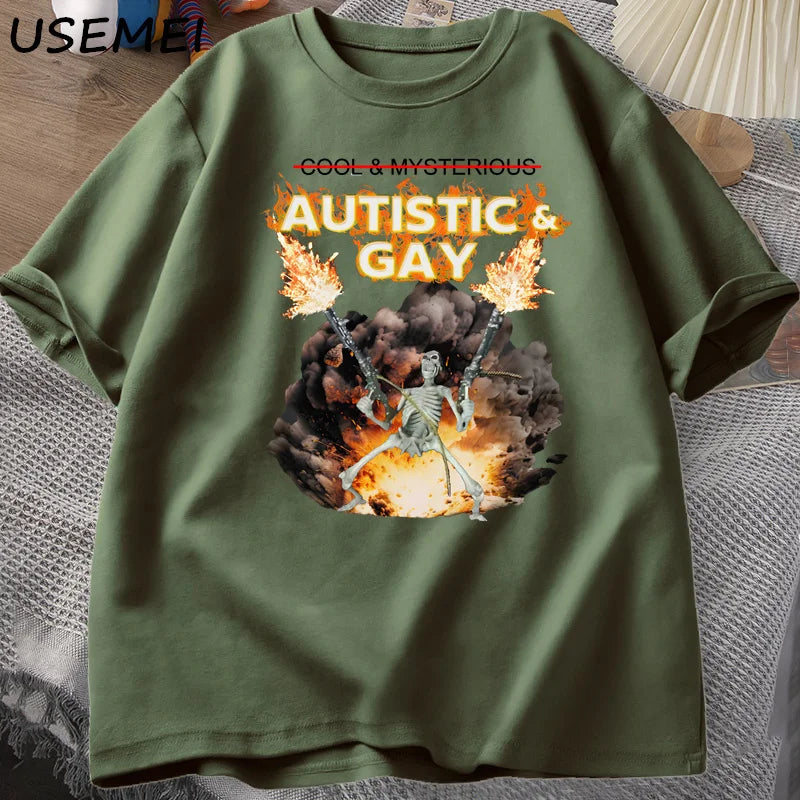 Autistic & Gay Skeleton Tee