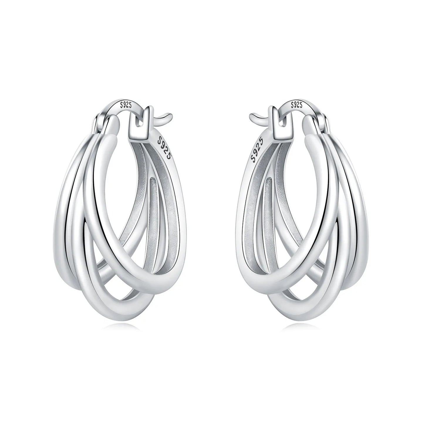 Elegant Sterling Silver Hoops