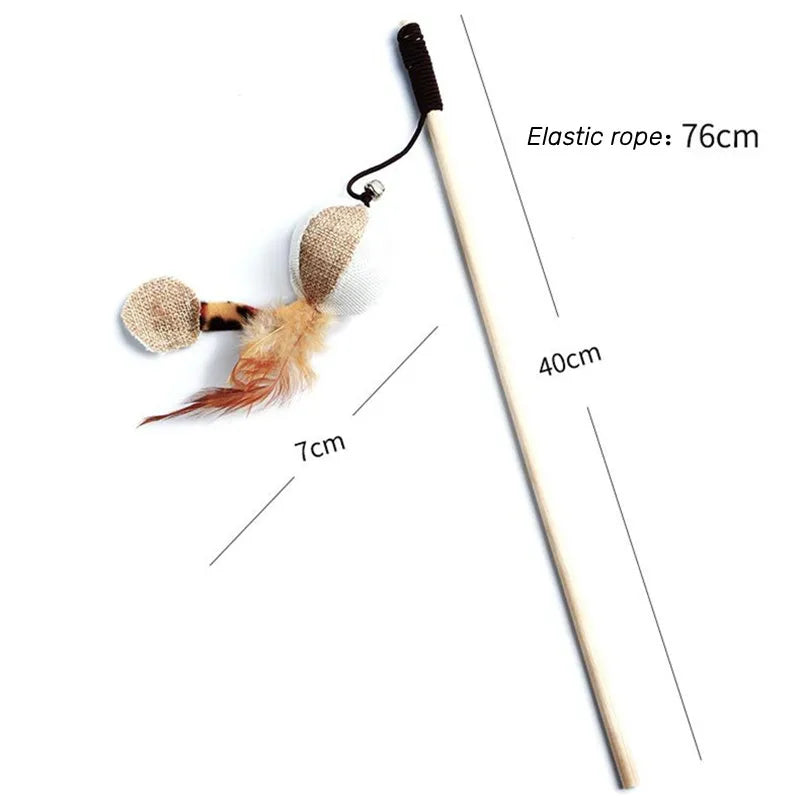 Interactive Feather Cat Wand