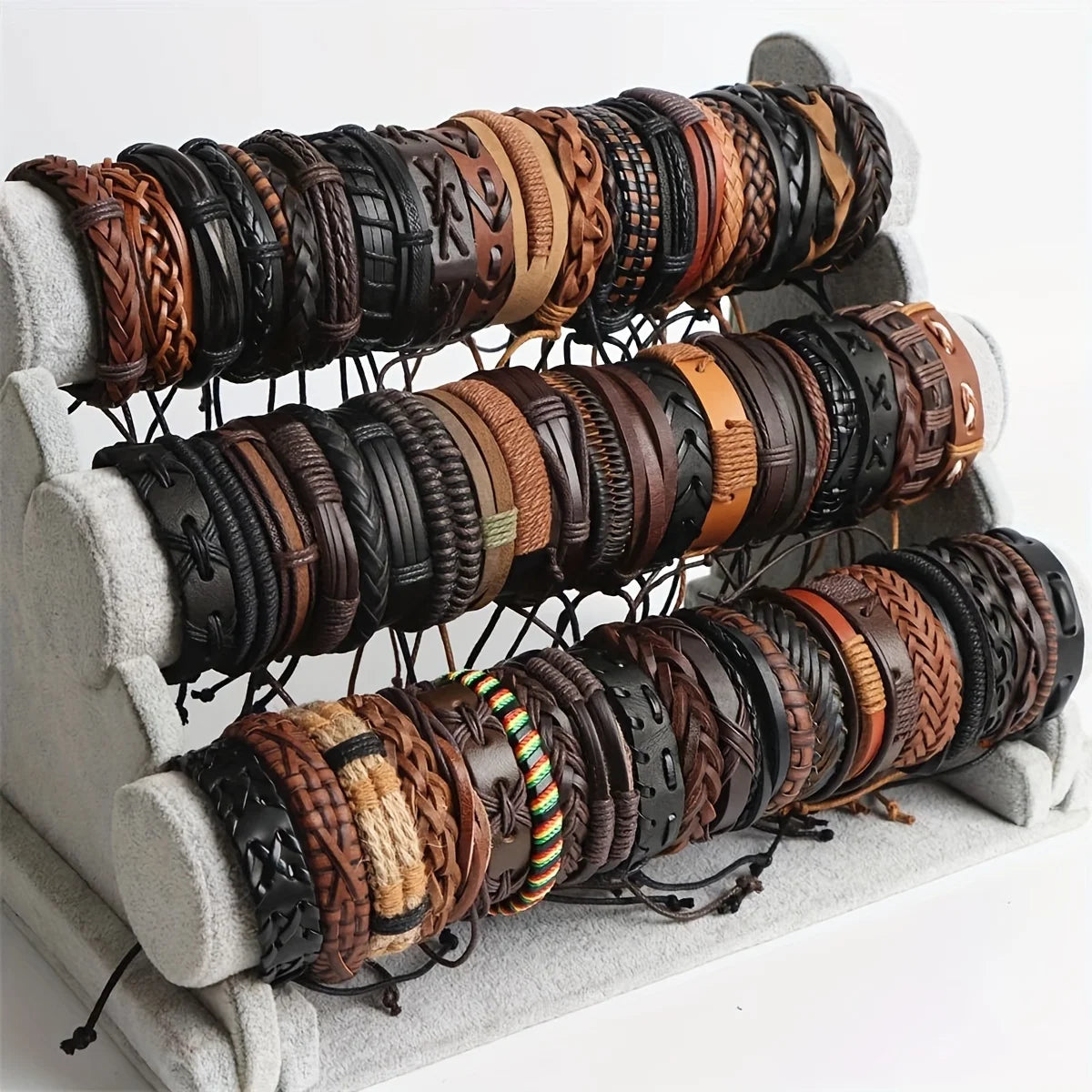 Tribal Leather Bracelet Set