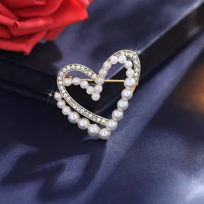 Elegant Angel Heart Brooch