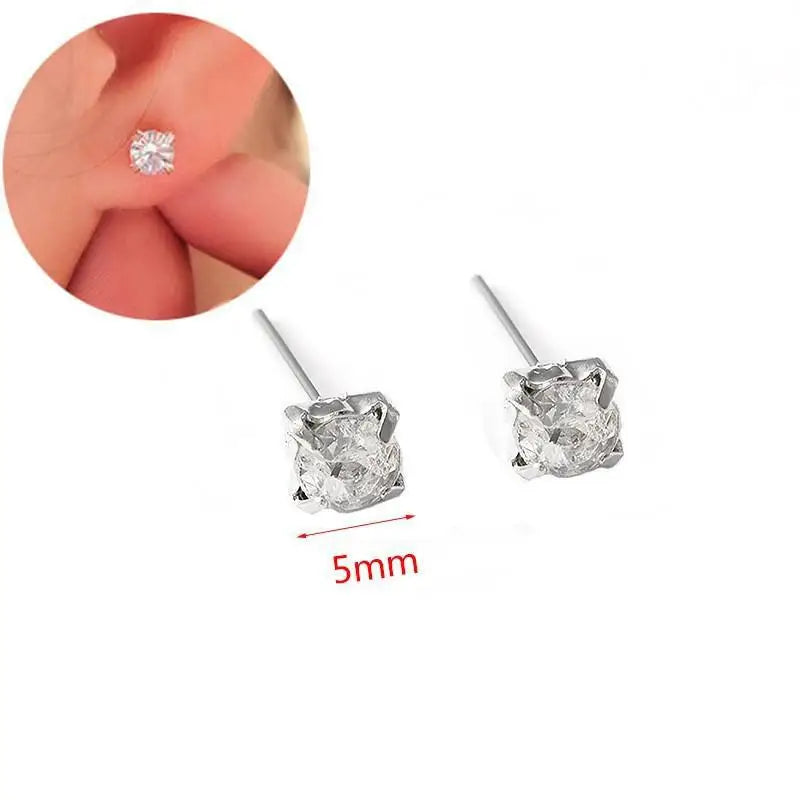 Korean Crystal Heart Earrings