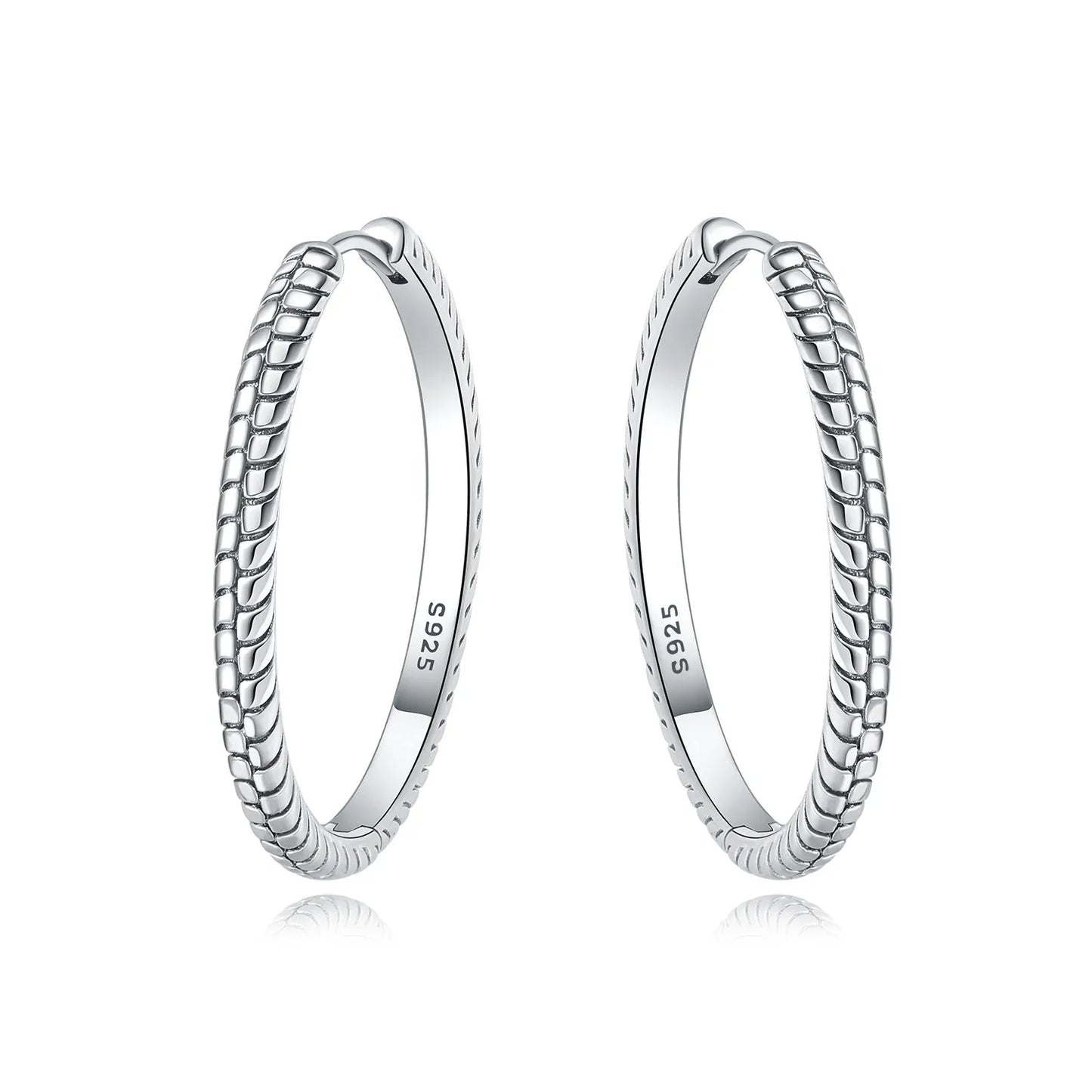 Minimalist 925 Sterling Silver Hoop Earrings – Women’s Fine Jewelry Gift