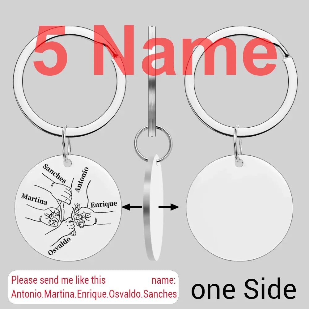 Custom Name Family Keychain