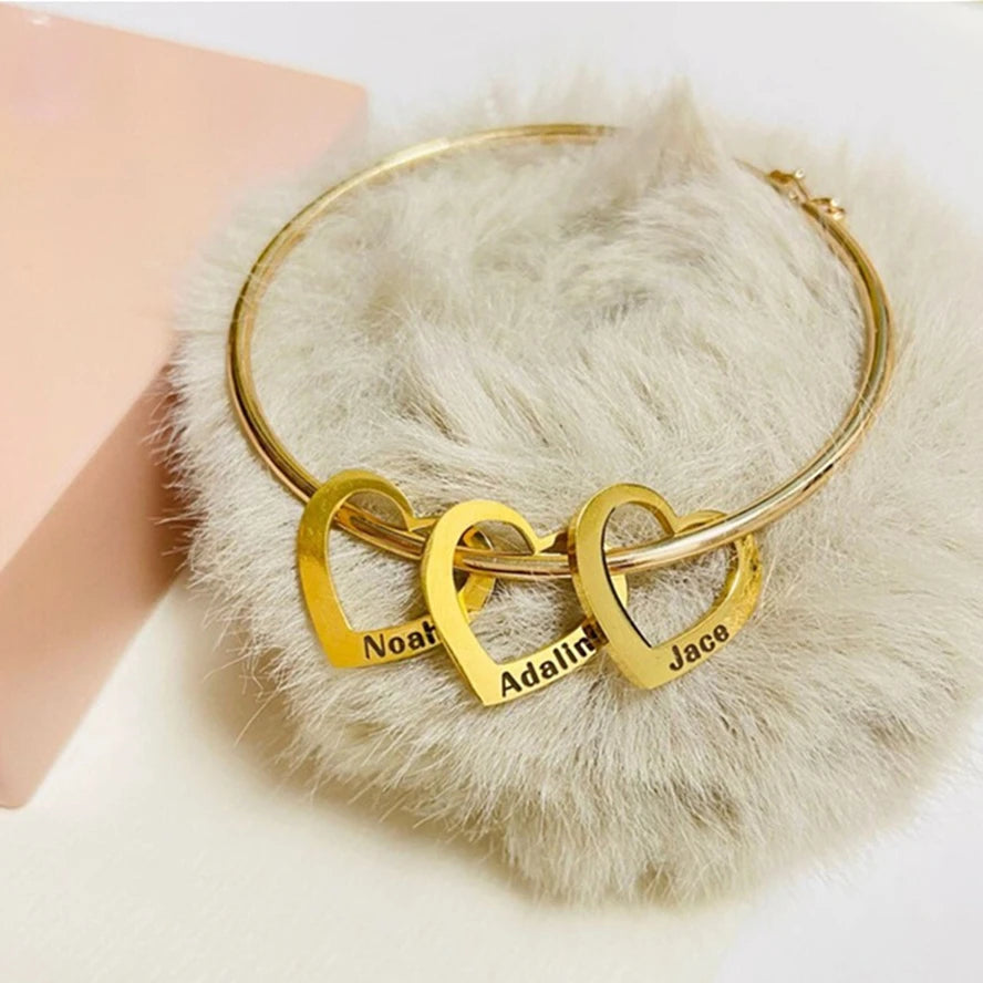 Personalized Heart Name Bracelet