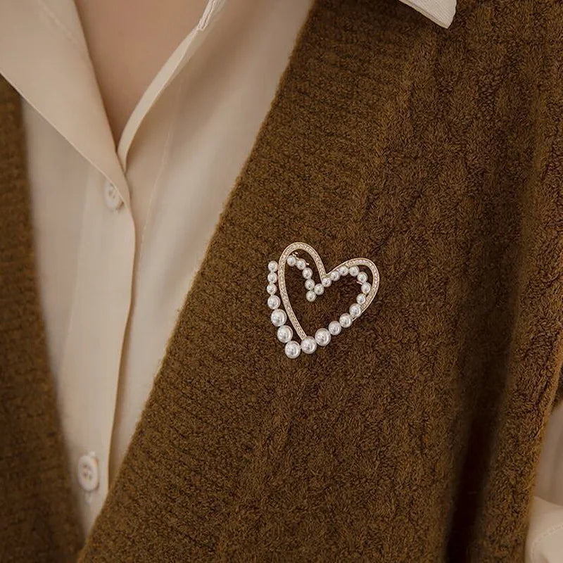 Elegant Angel Heart Brooch