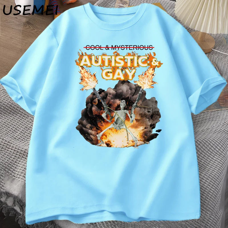 Autistic & Gay Skeleton Tee