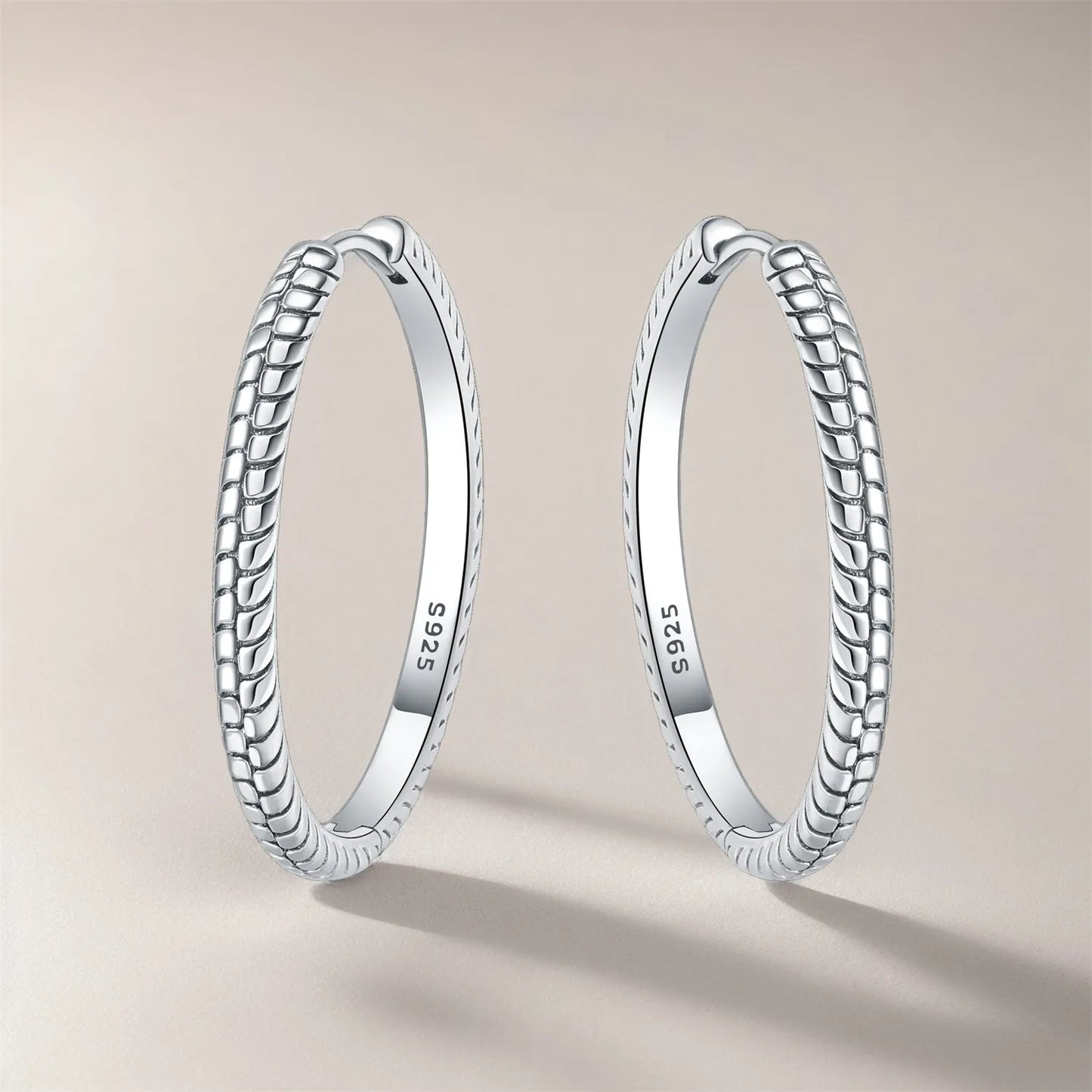 Minimalist 925 Sterling Silver Hoop Earrings – Women’s Fine Jewelry Gift