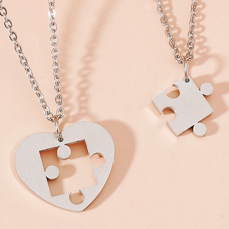 Magnetic Heartbeat Couple Necklace