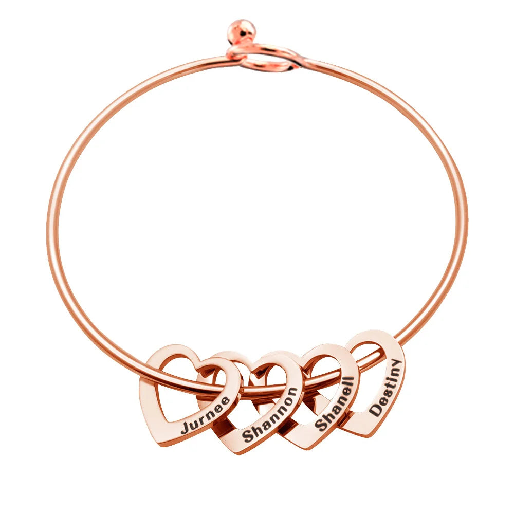 Custom Heart Name Bracelet