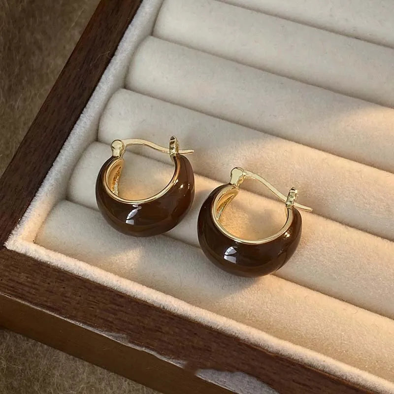 Vintage Drip U Hoop Earrings
