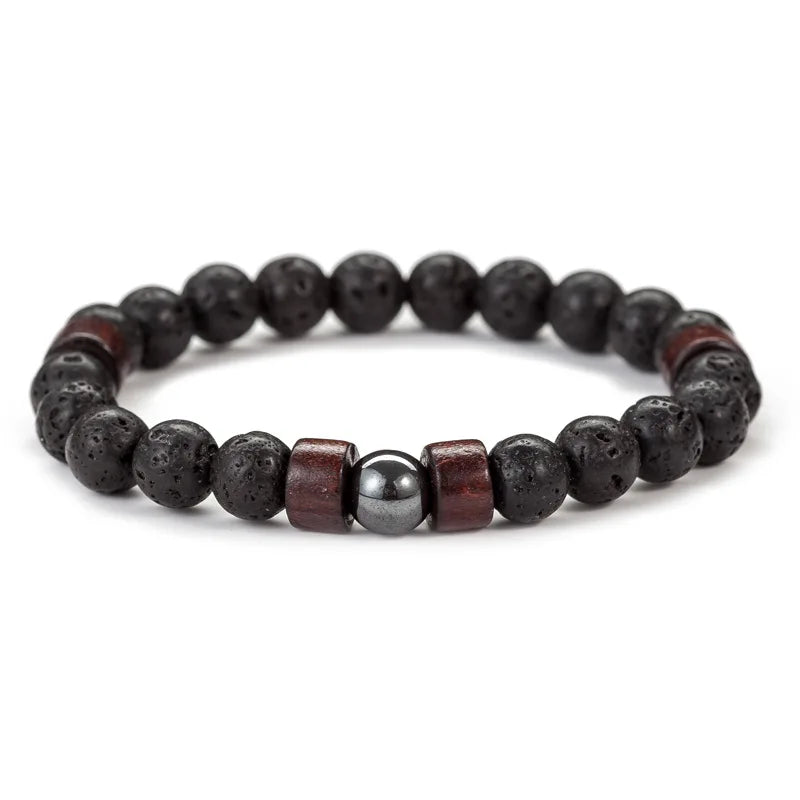 Lava Stone Buddha Bracelet