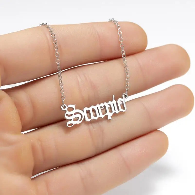 Personalized Jewelry Zodiac Sign Astrology Necklace