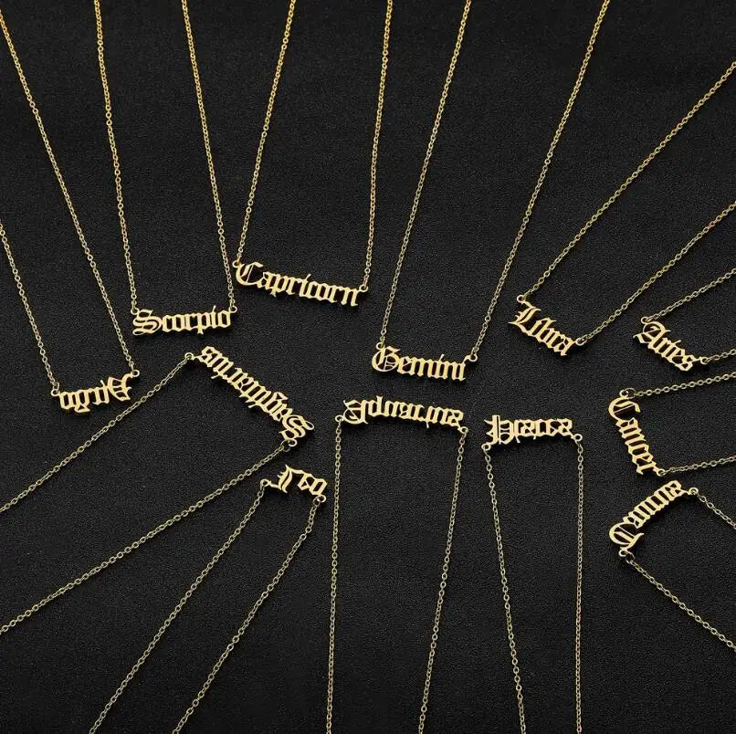 Personalized Jewelry Zodiac Sign Astrology Necklace