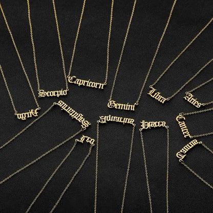 Personalized Jewelry Zodiac Sign Astrology Necklace