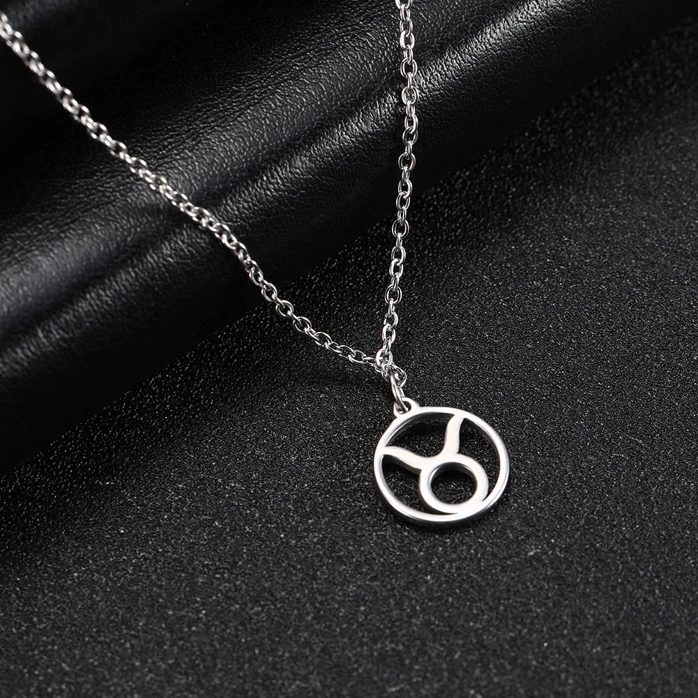 Zodiac Pendant Stainless Steel Necklace
