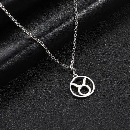 Zodiac Pendant Stainless Steel Necklace