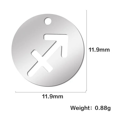 Zodiac Sign Stainless Steel Charm Pendant