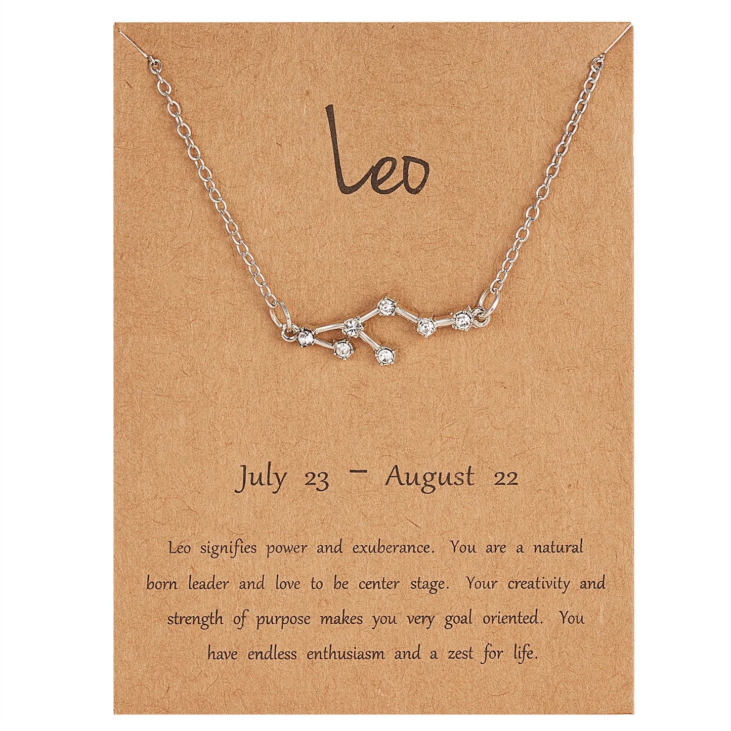 Zodiac Sign Constellation Pendant Choker Charm Necklace