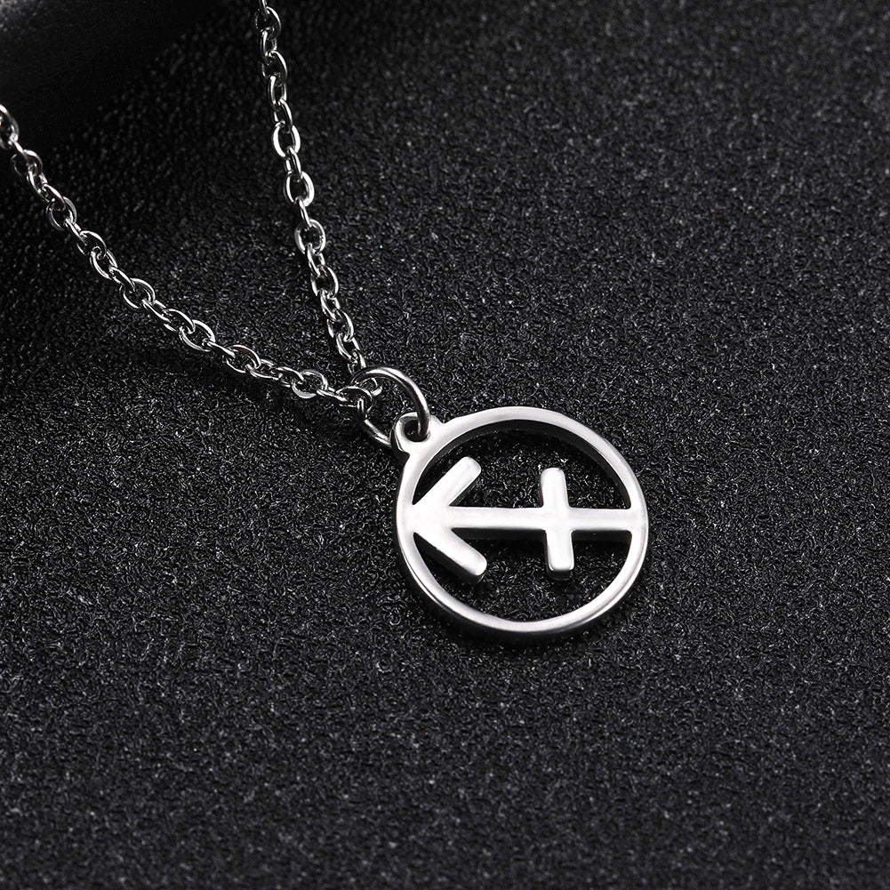 Zodiac Pendant Stainless Steel Necklace