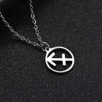 Zodiac Pendant Stainless Steel Necklace
