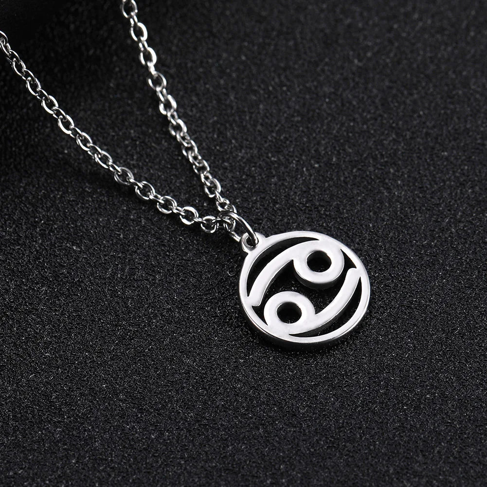 Zodiac Pendant Stainless Steel Necklace