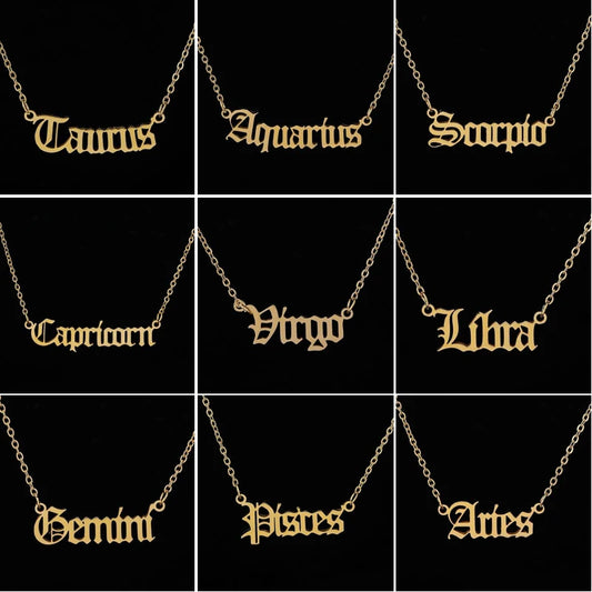 Personalized Jewelry Zodiac Sign Astrology Necklace