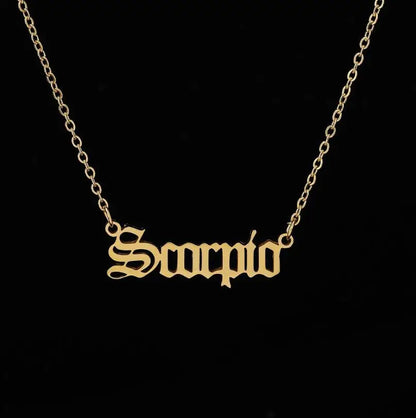 Personalized Jewelry Zodiac Sign Astrology Necklace