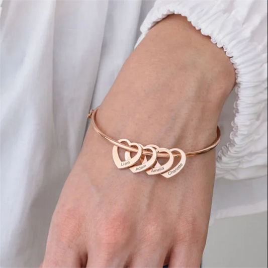 Custom Heart Name Bracelet