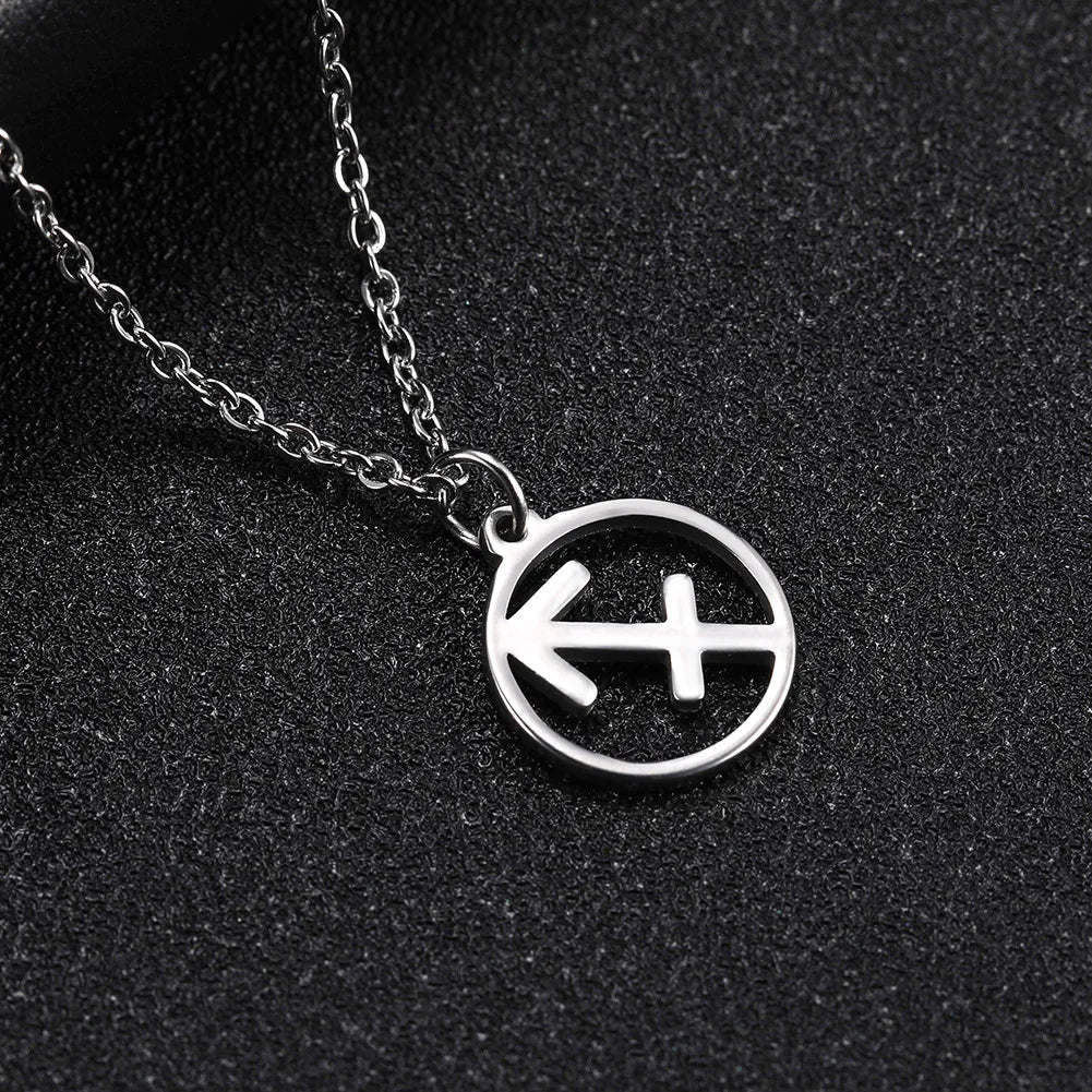 Zodiac Pendant Stainless Steel Necklace