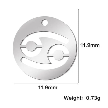 Zodiac Sign Stainless Steel Charm Pendant