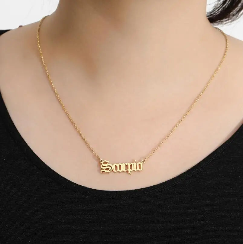 Personalized Jewelry Zodiac Sign Astrology Necklace