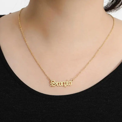 Personalized Jewelry Zodiac Sign Astrology Necklace