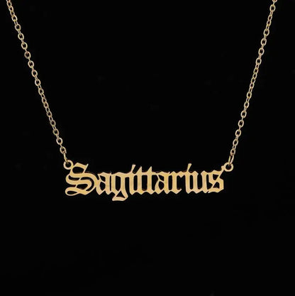 Personalized Jewelry Zodiac Sign Astrology Necklace