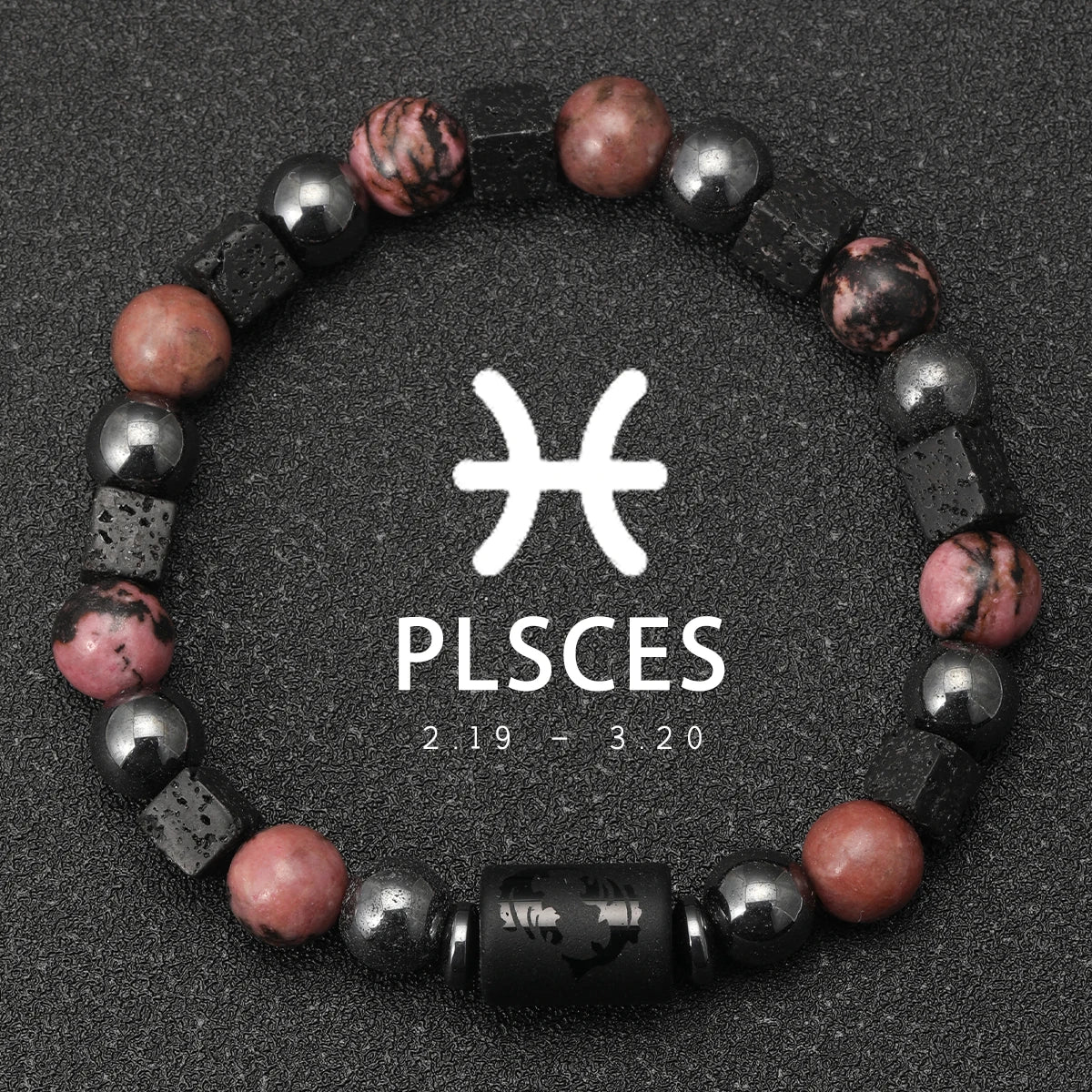 Natural Stone Zodiac Sign Bracelet