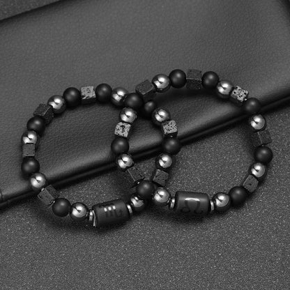 Natural Stone Zodiac Sign Bracelet